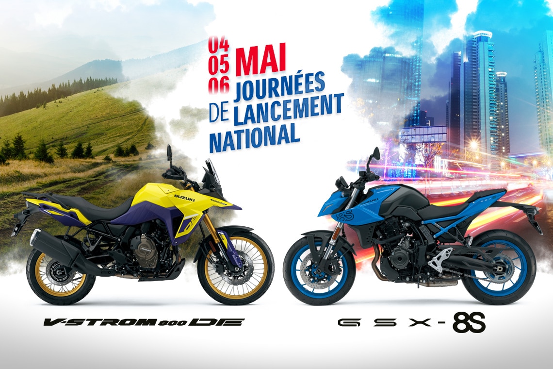 lancement national GSX-8s V-Strom 800DE