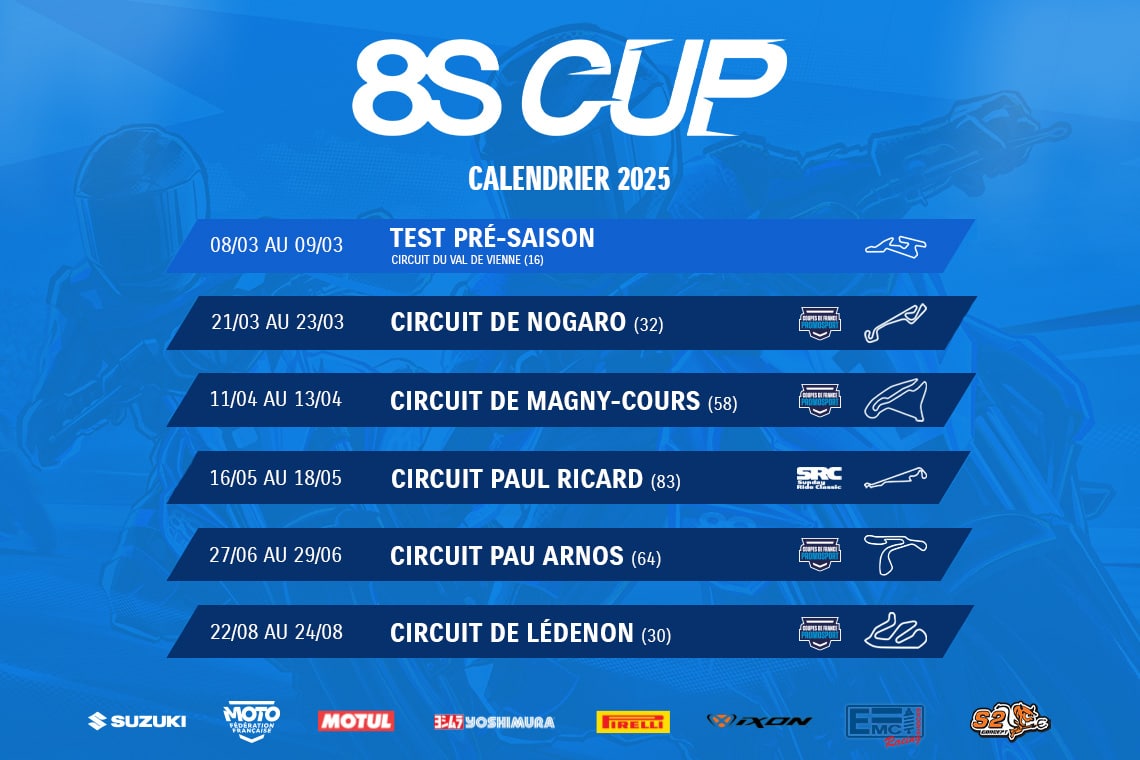 8S Cup 2025 Calendrier